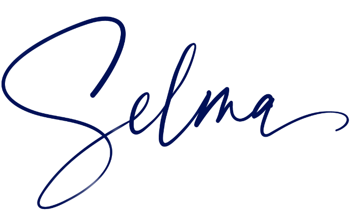 Logo Unterschrift Selma Blau
