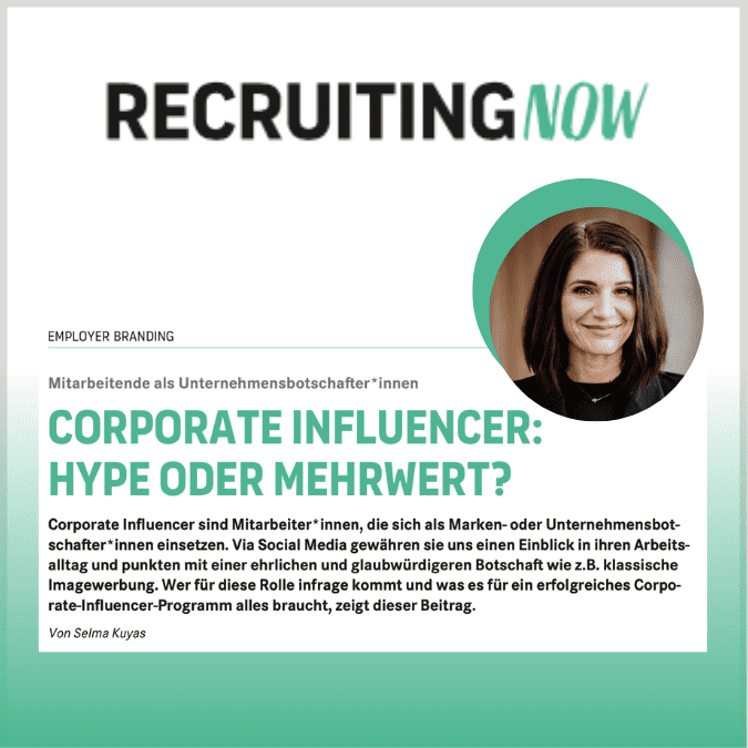 Interview Recruiting Now Selma Kuyas_Corporate Influencer